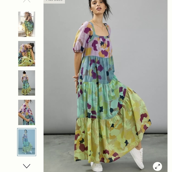 XS/S Anthropologie Caroline Tiered Maxidress - Picture 12 of 16